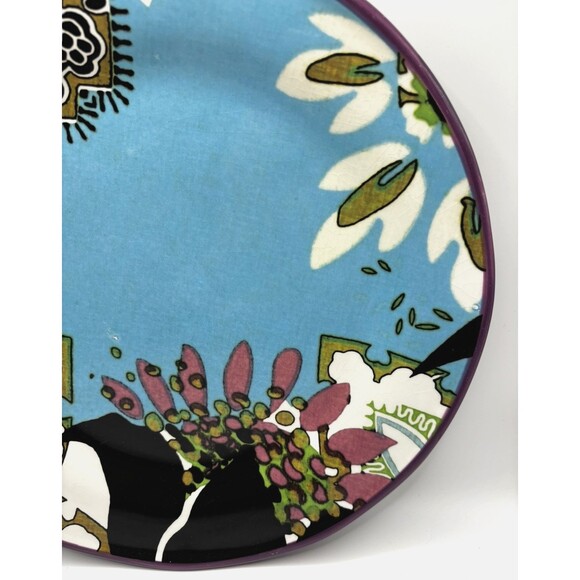 Tracy Porter Poetic Wanderlust Dinner Plates 11” Set of 2 Colorful Floral Boho - Picture 9 of 13